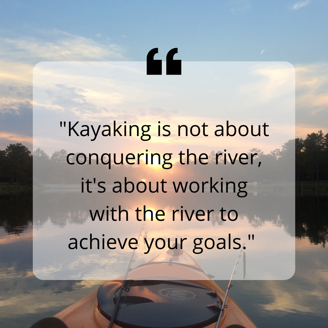 CC14-KKN-QOUTES Kayaking is not about conquering the river